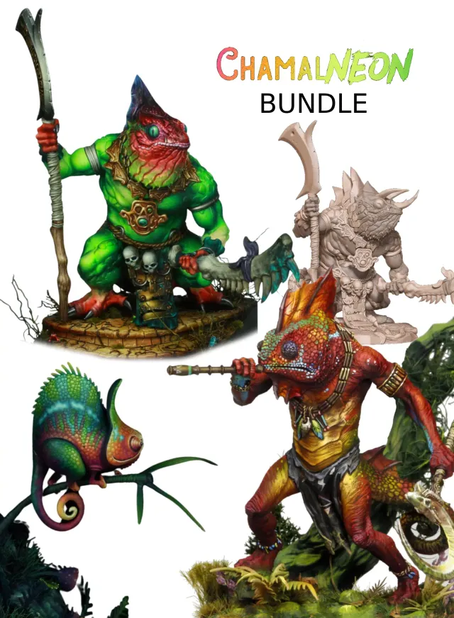 Aradia Classic Fantasy ChamalNEON Bundle figurines résine néon