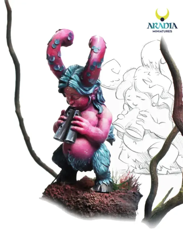 Aradia Classic Fantasy Sad satyr figurine résine